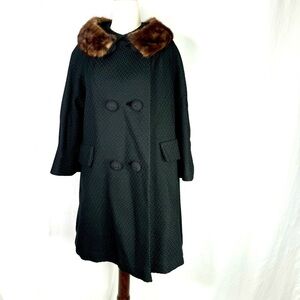 Vintage wool swing coat Joseph Horne Persian wool double breasted